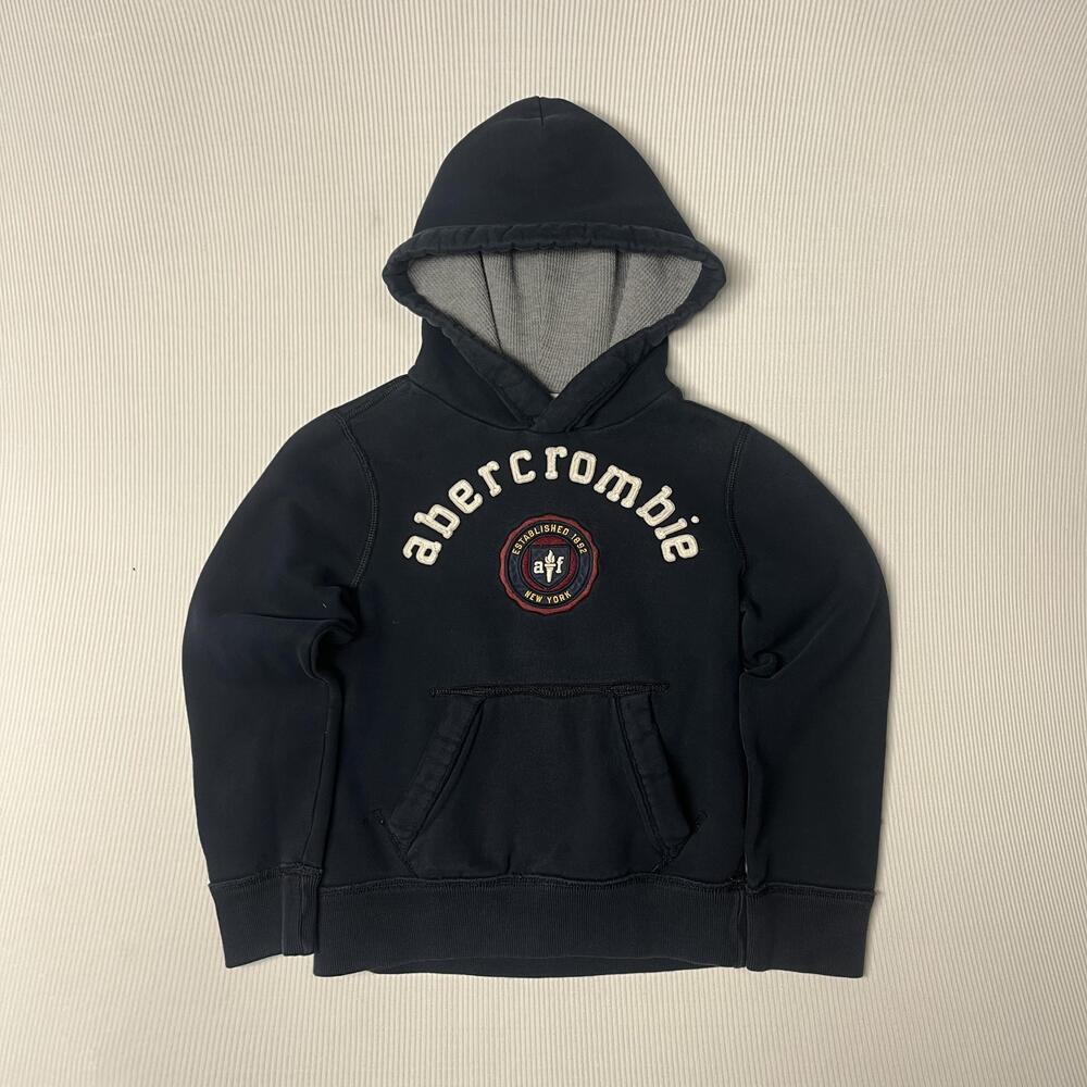 Abercrombie Kids Hoodie Kids Youth S Blue Fleece Pullover Logo Sweatshirt